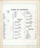 Table of Contents, Bergen County 1876